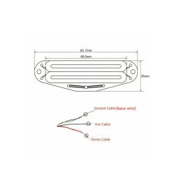 Captador Humbucker para guitarra elétrica ST, Dual Hot Rail, 7 cores - Image 6
