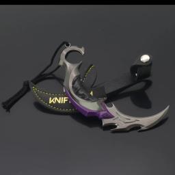 Saqueamento Impressão Ouro Roxo Frenzy Garra Faca, Valorante Em torno de Contrato Destemido Arma, Modelo Toy Decoração, Katana Espada - Image 5