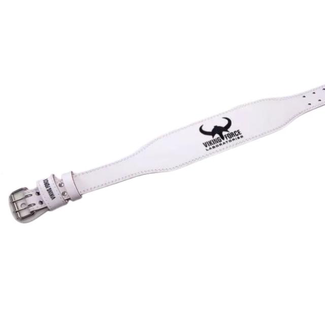 Cinto Halterofilismo Viking Couro Bordado - Suporte Lombar Fitness