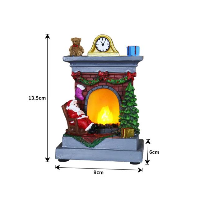 Estatueta Natalina de Papai Noel e Boneco de Neve com Luz LED - Enfeites Luminosos de Balão de Ar Quente para Festa 2024
