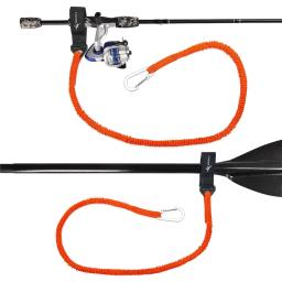 Ajustável Elastic Kayak Rod Lanyard, Canoa Paddle Leash, Pesca Remo, Corda De Segurança, Barcos Acessório, Rod Carabiner - Image 5