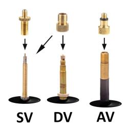 Cobre bicicleta válvula adaptador conjunto, bicicleta pneu bomba adaptador kit, Inflator bomba acessório, SV, AV, DV, 15pcs, novo - Image 2