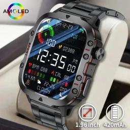 Xiaomi-relógio inteligente militar para homens, esportes ao ar livre, rastreador de fitness, monitor de saúde 24h, IP68, 5ATM, 1.96 ", novo, 2021 - Image 1