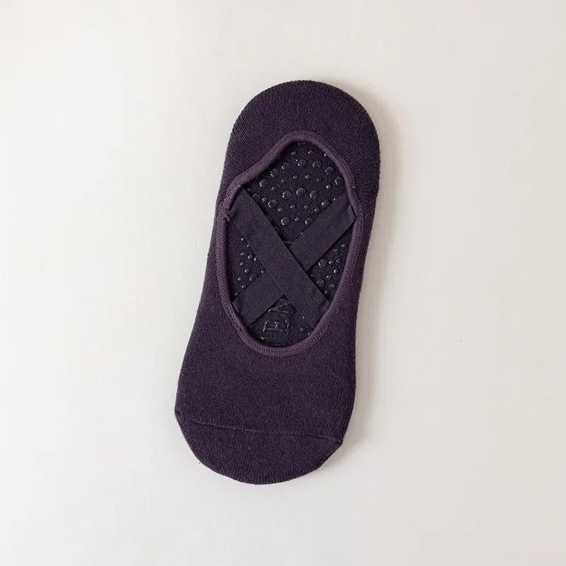 1 par profissional feminino meias de yoga silicone antiderrapante ballet pilates meias femininas sem costas respirável bandagem dança esportes meias - Image 1