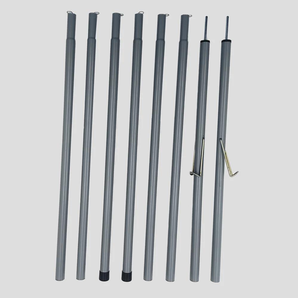 Pólos de lona ajustáveis com lâmpada, Acessórios para barraca suspensa, Dobrável Outdoor Camping Toldo Rod, Suporte dobrável, Pole Sticks, 2m - Image 1