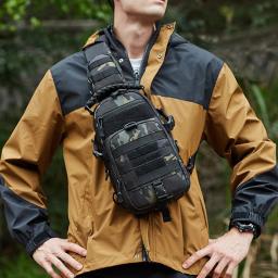 Saco de peito de acampamento mochila tática para homens esporte ombro caminhadas ao ar livre escalada ciclismo pesca viagem molle sling fanny pacote - Image 1