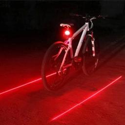 Luz led impermeável para bicicleta, luz traseira com aviso de segurança do laser, acessórios para bicicletas - Image 3