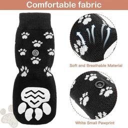 Anti Slip Dog Grip meias com correias, controle de tração, indoor em madeira piso desgaste, pet pata protetor para todos os cães - Image 4