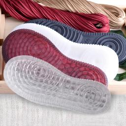 1 par de solas de borracha macia, solas de linha de gancho tecidas à mão, remendo de sapato antiderrapante, substituição de reparo durável para sapatos de bota - Image 2