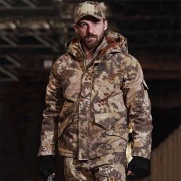 Jaqueta tática de caça camuflagem masculina, blusão impermeável, casaco com capuz quente, roupas de caminhada, inverno - Image 4