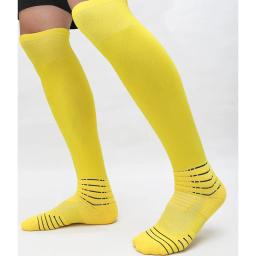 Meias antiderrapante dos homens, futebol, futebol, antiderrapante, sobre o bezerro, beisebol, rugby, almofada grossa, meias atléticas, branco, preto, azul - Image 4