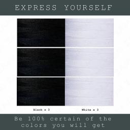 Conjunto de Linha Eajai-Poliéster para Máquinas Manuais, Linhas De Costura, Fios De Tricô, Forte, Durável, Preto, Branco, 500m, 4Pcs - Image 4