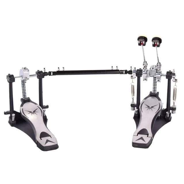 Duplo Pedal de Metal para Bateria - Acessórios de Percussão e Baquetas Profissionais