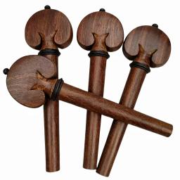 Professional Esculpido Ébano Rosewood Violoncelo Pegs Winder, String Tuning Pin, acessórios de alta qualidade, 4pcs, 4pcs - Image 5