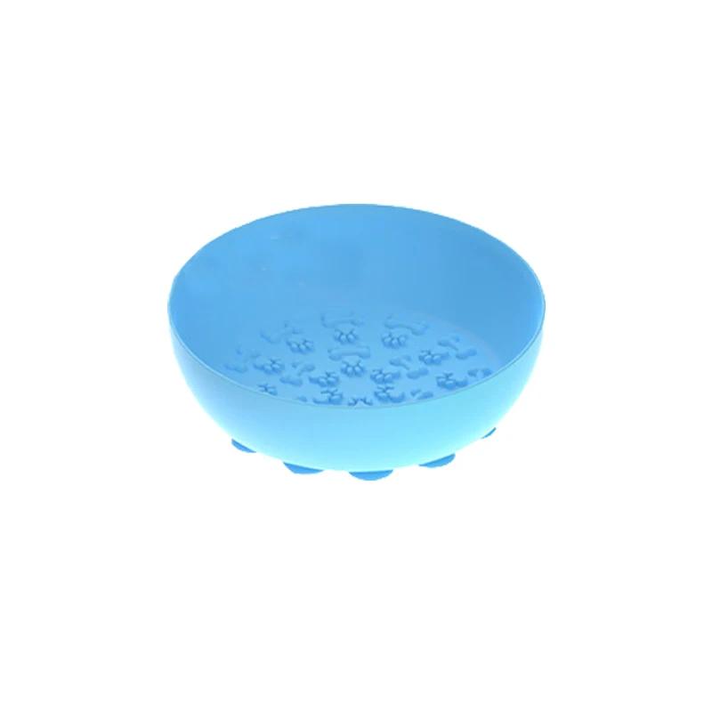 Suprimentos para animais de estimação, tigela de alimentação para cães e gatos, utensílios de mesa, ventosa, adesivo lento, bacia de comida, massagem, placa de lambedor, tigela de silicone - Image 1