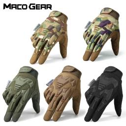 Luva tática camuflada, combate airsoft, bicicleta, caminhadas ao ar livre, tiro, paintball, trabalho, caça, luvas de dedo completo para homens - Image 6