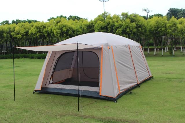 Tenda Familiar Impermeável com Camadas Duplas para 3-12 Pessoas, Oversized e Rainproof, Ideal para Acampamentos ao Ar Livre