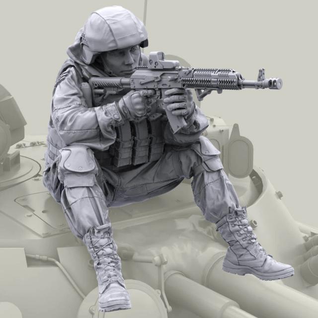Soldado Russo Moderno Kit Resina 1/35 Sem Pintura