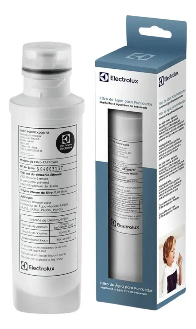 Refil para Filtro Purificador de Água Electrolux PA10N PA20G PA25G PA30G PA40G