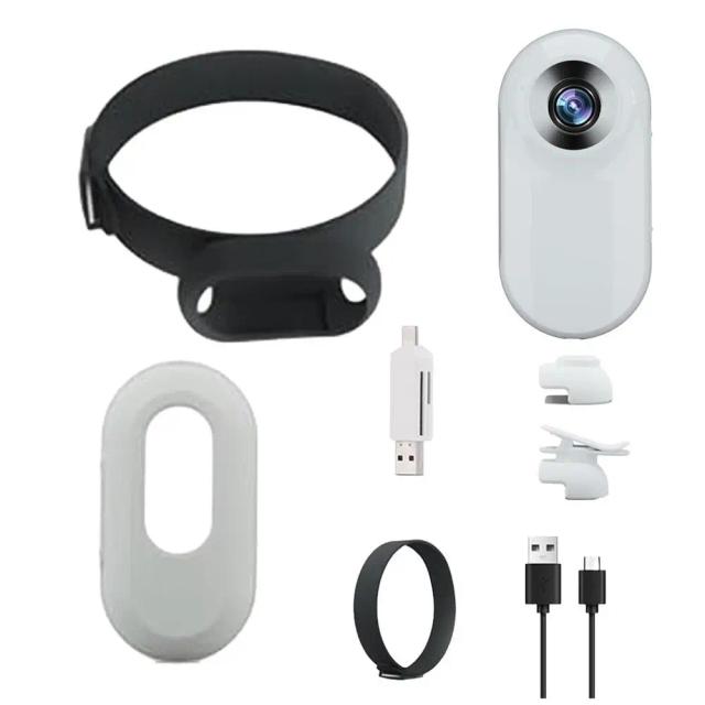 Câmera para Coleira de Pets com Gravação em HD, Mini Câmera Esportiva, Rastreador de Gatos e Cachorros, Sem Necessidade de Wi-Fi.
