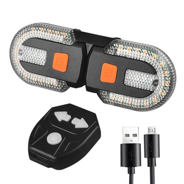 Iluminação Noturna com Controle Remoto Destacável para Ciclismo e Sinalização de Turno - Acessórios Essenciais para Bicicletas