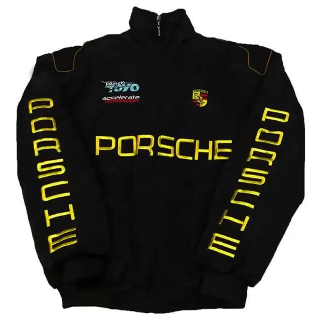 Terno de corrida para reparo de motocicleta, jaqueta casual para casal, roupas de equitação bordadas, ajuste solto, comprimento regular, jaqueta masculina