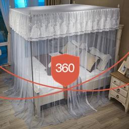 Mosquiteiro bordado com suporte de aço inoxidável, Princess Canopy, tenda do palácio para cama, cama dupla - Image 4