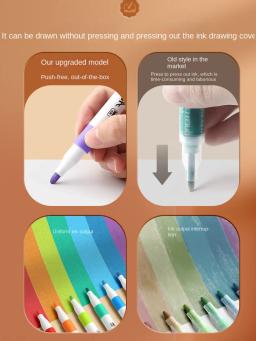 Colorido tinta acrílica canetas esboçando marcadores set escova para caligrafia letras rocha vidro lona metal cerâmica madeira - Image 5