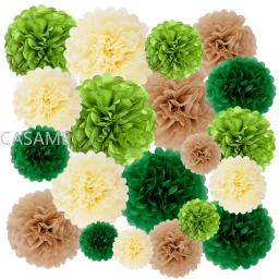 Pompons De Papel Tissue Para Decoração De Festa, Bolas De Flores, Festival De Casamento, Artesanato Home DIY, Suprimentos De Pom Poms De Papel, 10 cm, 15 cm, 20 cm, 25 cm, 30cm, 5Pcs - Image 1