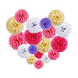 4/6/8/10/12/14inchPapel Pompoms Pom Poms Bolas Festa de Casamento Decoração de Aniversário Decoração de Papel Baby Shower - Image 1