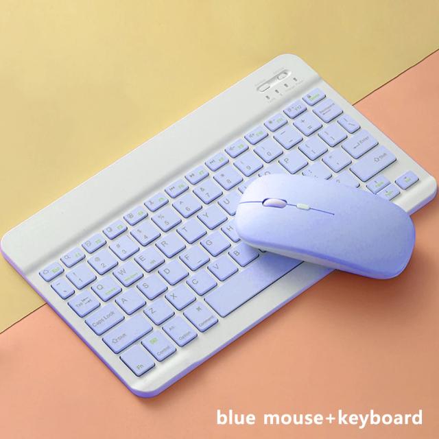 Teclado e Mouse Bluetooth Slim Mini para Tablets e Smartphones