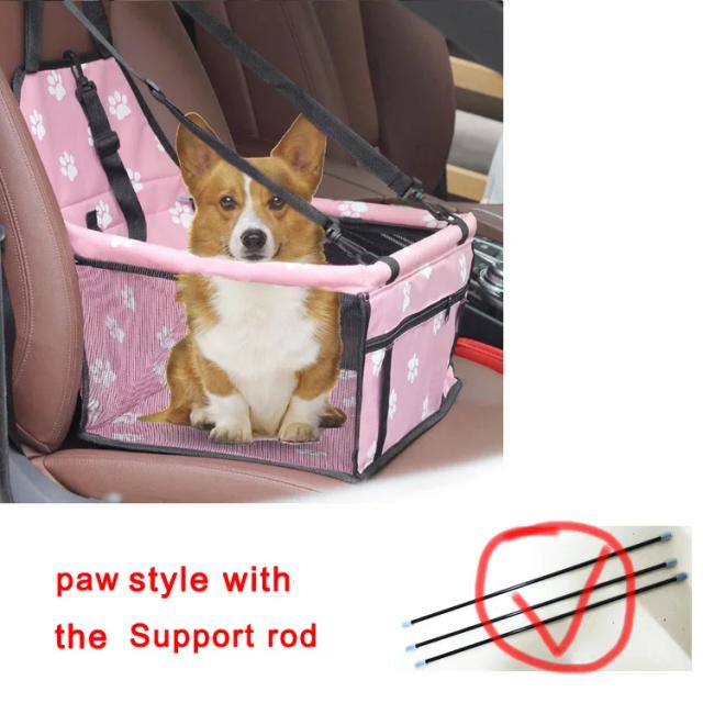 Porta-cesta de PVC à prova d'água para transporte seguro de cães e gatos, bolsa dobrável ideal para viagens