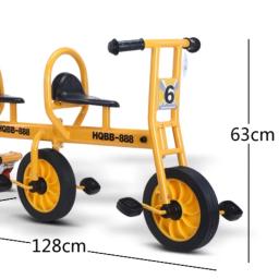Crianças do jardim de infância tandem trike crianças triciclo criança pedal bicicleta anti deslizamento para quintal/ao ar livre brinquedo carro dupla pessoa scooter - Image 5
