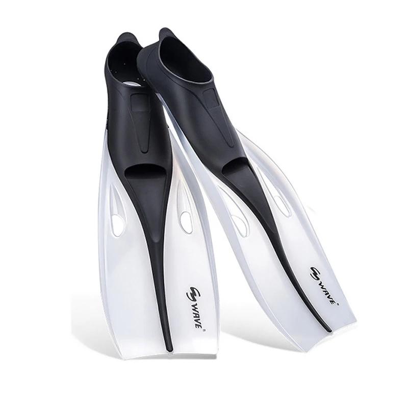 Profissional Freediving Fins Flippers, PP TPR Scuba, esportes aquáticos antiderrapantes, snorkel, Long Diving Fin, novo - Image 1