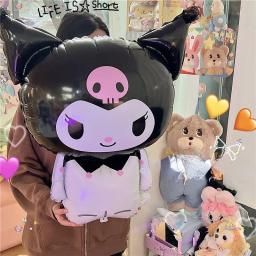 Balões temáticos Sanrio Kuromi, Kit Garland Arch para menina, decoração de aniversário, balões preto e roxo, Baby Shower, 83PCs - Image 4