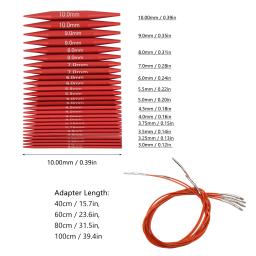 Agulhas De Tricô Set Vários Tamanhos Disponíveis Circular destacável Intercambiáveis Knitting Needles Kit Crochet com Saco De Armazenamento - Image 6