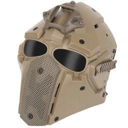Máscara tática de proteção facial, máscara protetora respirável de metal com tecido antiembaçante para caçar paintball airsoft - Image 3