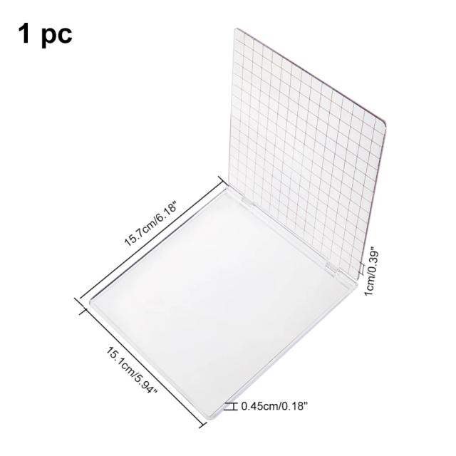 Ferramenta de Estampagem de Acrílico para Scrapbooking com Posicionamento Preciso de Carimbos e Selos Claros para Projetos DIY