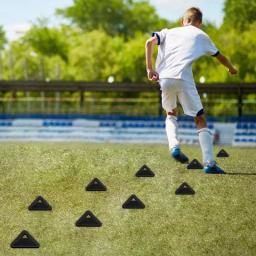 Cones para prática de futebol, 6 peças, disco durável, fabricantes triangulares, equipamento de treinamento de campo, agilidade, futebol, esportes infantis - Image 4