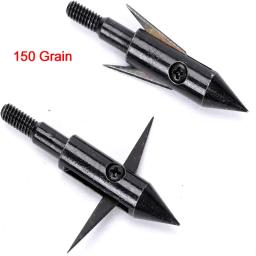 Broadhead Caça Arrowhead, Ponta Ponto para Recurve Bow Arrow, Tiro Alvo, Tiro com Arco Acessórios, 100-150 Grain, 1pc - Image 6