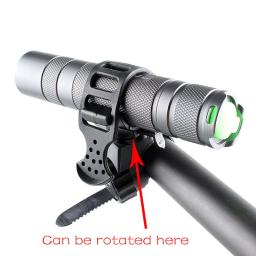 Bicicleta guidão luz suporte, lanterna lâmpada titular, Quick Release tocha, montar acessórios, rotação de 360 graus - Image 2