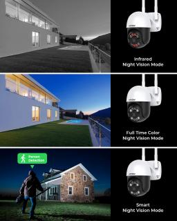 H.view 8ch 5mp 4mp wifi câmera kit de segurança sistema sem fio cctv sistema nvr ao ar livre ptz áudio bidirecional vigilância de vídeo xmeye - Image 5