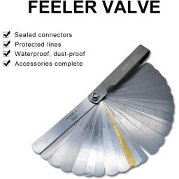 Conjunto de Medidor De Espessura Métrica, Lâminas De Medidor De Folha, Folhagem De Válvulas, Vela De Faísca, Ferramentas De Medidor De Lacuna, 32 Folhas, 1Pc - Image 4
