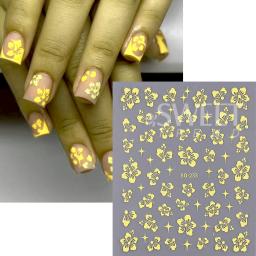4 pçs/set hibisco flores etiqueta do prego y2k estrela adesivo suprimentos da arte do prego decalque para mulheres suprimentos de unhas diy manicure decoração - Image 6