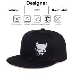 Unisex cão cabeça bordado bordado hip-hop chapéus ao ar livre ajustável Casual Baseball Caps Sunscreen Hat - Image 6