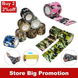 Fita de camuflagem para caça ao ar livre, fita adesiva elástica, impermeável e durável, atadura do exército - Image 1