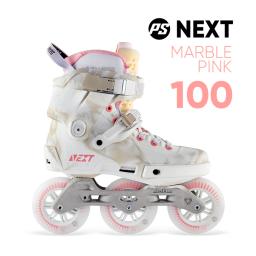 Próximos patins originais powerslide mármore rosa trinity quadro patins inline 3*100mm corrida de rua patins patinação livre patines - Image 3