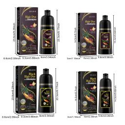 Cabelo Cor Dye Shampoo, Cinza, Capa Branca, Natural Corante Rápido, Reparar Limpeza Danificada a Seco, Raízes Nutritivas, Restaurar Cabelo Preto - Image 2