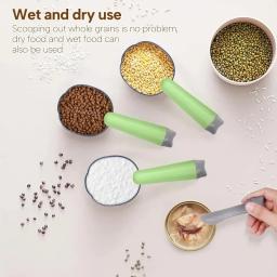 Colher de alimentação para gato e cachorro, Pá de comida, Colher Mutli-Function com clipe de saco de selagem, New Clip Cup, Creative Measuring Puppy Bag - Image 4