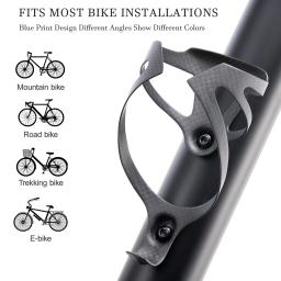 HUALONG Gaiola para garrafa de água de bicicleta de fibra de carbono 3K Gaiolas para suporte de garrafa de água para bicicleta de estrada MTB, preto fosco, peso (16± 2g) - Image 4